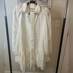Acler white long sleeve dress